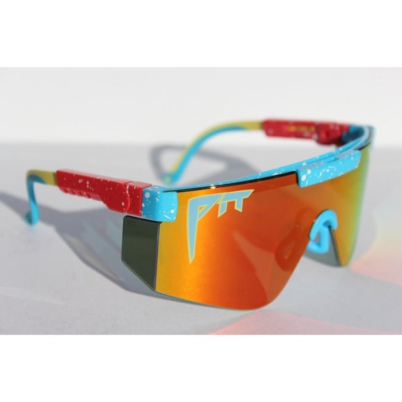 PIT VIPER The TP Roll 2000s Sunglasses Red Blue/Orange Shield NEW - Picture 10 of 10